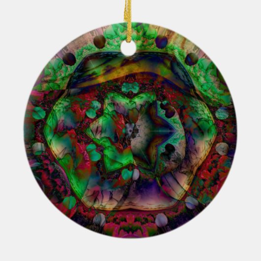  Flower Burst Abstract Keramisch Ornament (Achterkant)