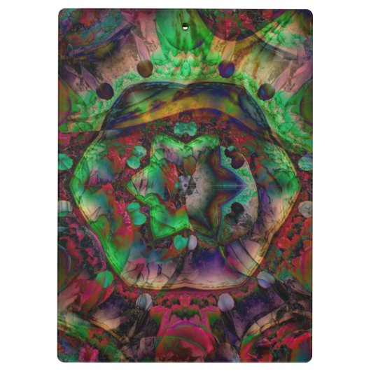  Flower Burst Abstract Klembord (Achterkant)