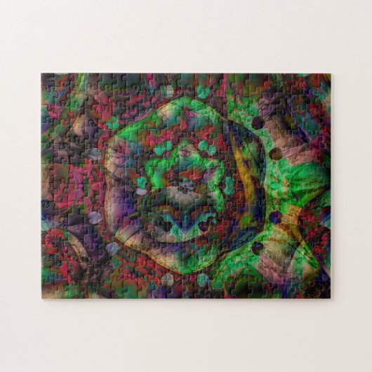 Flower Burst Abstract Legpuzzel (Horizontaal)