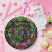  Flower Burst Abstract Papieren Bordje (Feest)