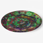  Flower Burst Abstract Papieren Bordje (Gekanteld)