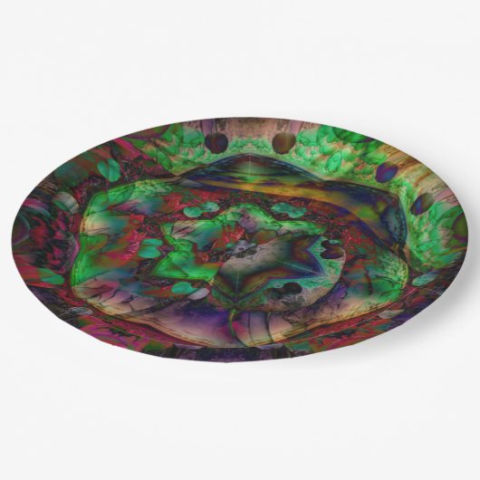  Flower Burst Abstract Papieren Bordje (Gekanteld)