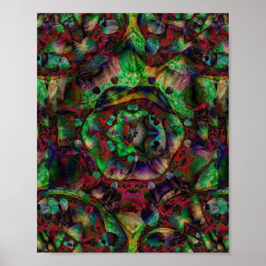  Flower Burst Abstract Poster (Voorkant)