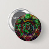  Flower Burst Abstract Ronde Button 5,7 Cm (Voorkant /achterkant)