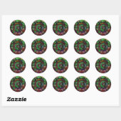  Flower Burst Abstract Ronde Sticker (Vel)