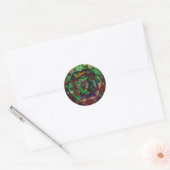  Flower Burst Abstract Ronde Sticker (Envelop)