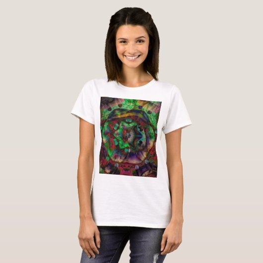  Flower Burst Abstract T-shirt (Voorkant volledig)