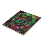  Flower Burst Abstract Tegeltje (Zijkant)