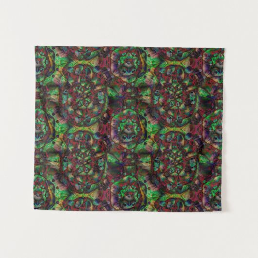  Flower Burst Abstract Wandkleed (Voorkant (horizontaal))