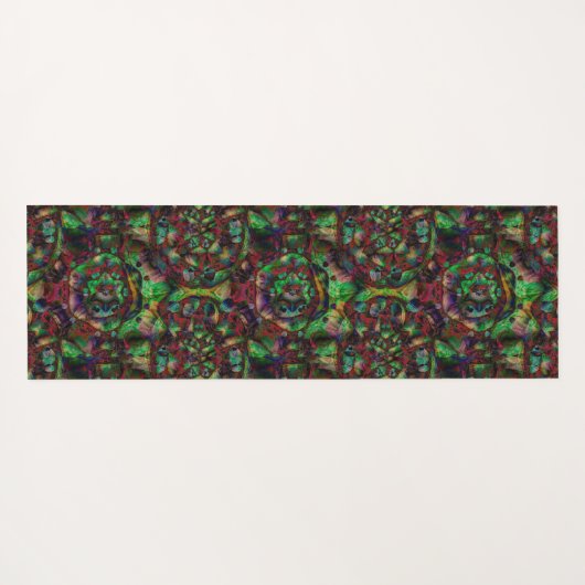  Flower Burst Abstract Yogamat (Achterkant (horizontaal))