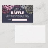Flower Burst Luier Raffle Ticket Informatiekaartje (Voorkant / Achterkant)