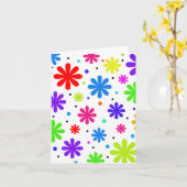 Flower Bursts Happy Fun Leuke verjaardag voor iede Kaart (Gele Bloem)