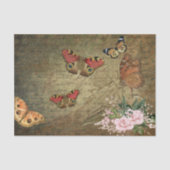 Flower Butterfly Decoupage  Ephemera Tissuepapier (Voorkant)