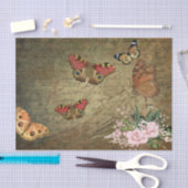 Flower Butterfly Decoupage  Ephemera Tissuepapier (Craft)