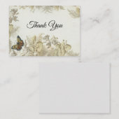 Flower Butterfly Thank You Card Notitiekaartje (Voorkant / Achterkant)