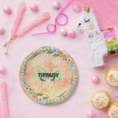 Flower & Butterfly Verjaardag Bord (Feest)