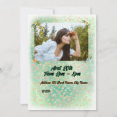 Flower & Butterfly Verjaardag Uitnodiging (Achterkant)