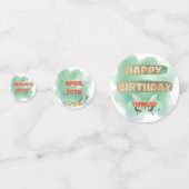 Flower&Butterfly Verjaardag w/foto's Tabel Confett Confetti (Achterkanten)