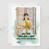 Flower & Butterfly verjaardagsuitnodiging Kaart (Achterkant)