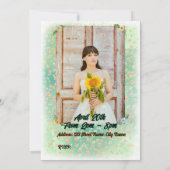 Flower & Butterfly verjaardagsuitnodiging Kaart (Achterkant)