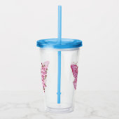 Flower Butterfly with Pink Sakura Acryl Drinkbeker (Rechts)