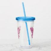 Flower Butterfly with Pink Sakura Acryl Drinkbeker (Links)