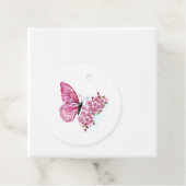 Flower Butterfly with Pink Sakura Bedankjes Labels (In situ)