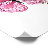 Flower Butterfly with Pink Sakura Poster (Hoek)