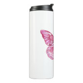 Flower Butterfly with Pink Sakura Thermosbeker (Gedraaid links)