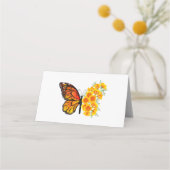 Flower Butterfly with Yellow California Poppy Plaatskaartje (Achterkant)