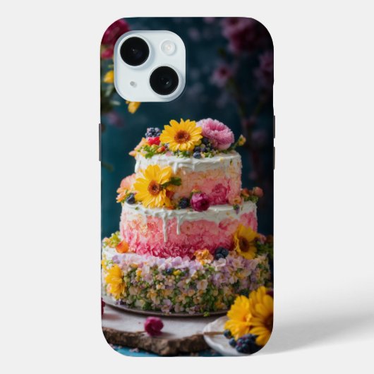 Flower Cake Food Photography - vastgelegd op iPhon Case-Mate iPhone Case (Achterkant)