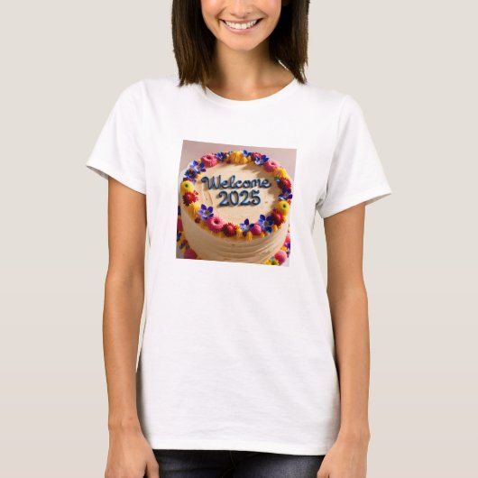 Flower Cake Welkom 2025 T-shirt (Voorkant)