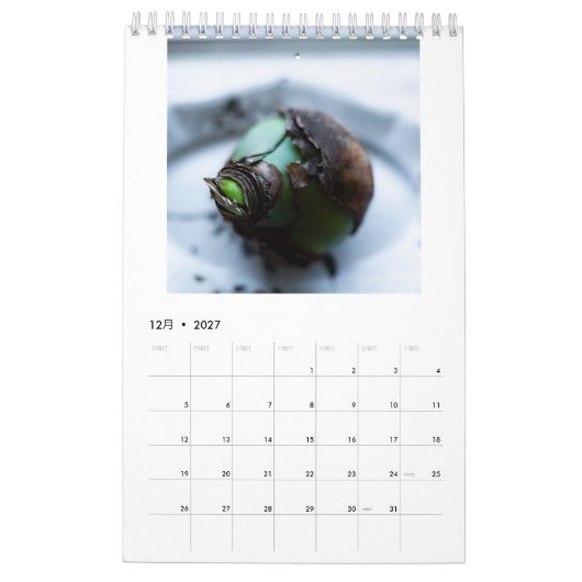 Flower calendar kalender (Dec 2027)