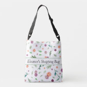 Flower Canvas tas | Floral Crossbody Purse (Achterkant)