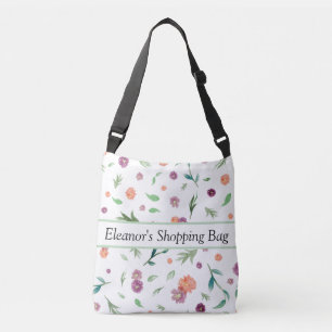 Flower Canvas tas Floral Crossbody Purse