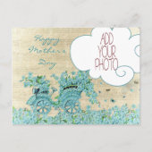  Flower Carriage - Happy Moederdag Briefkaart (Voorkant)