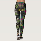 Flower Carriage Pattern Japanese classic Leggings (Achterkant)