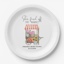 Flower Cart Vrijgezellenfeest Papieren Bordje