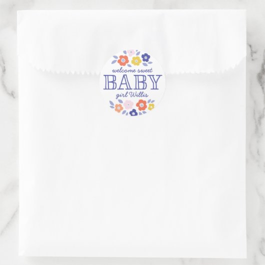 Flower Cascade Baby shower Sticker (Tas)