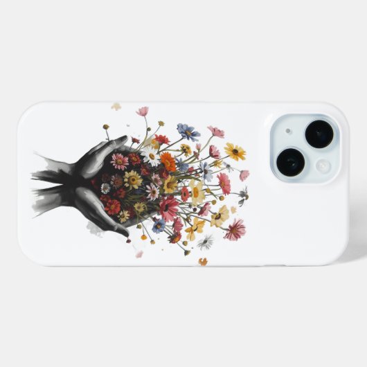 Flower Case-Mate iPhone Case (Achterkant (horizontaal))