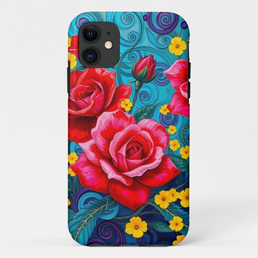 Flower Case-Mate iPhone Case (Achterkant)