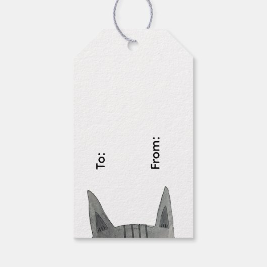 Flower Cat Cadeaulabel (Achterkant)