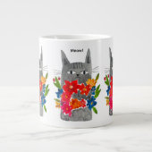Flower Cat Grote Koffiekop (Voorkant)