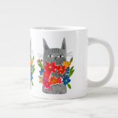 Flower Cat Grote Koffiekop (Rechts)