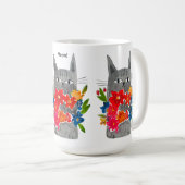 Flower Cat Koffiemok (Voorkant rechts)