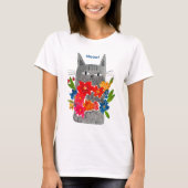 Flower cat t-shirt (Voorkant)