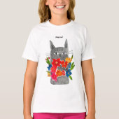 Flower Cat T-shirt (Voorkant)