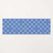 Flower Checkered Pattern No. 01 - Light Blue Yogamat (Voorkant (horizontaal))