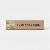 Flower Chihuahua Name Bord Bureau Naambordje (Voorkant)