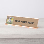 Flower Chihuahua Name Bord Bureau Naambordje (Voorkant)